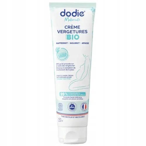  Crème vergetures naturelle Dodie pour nourrices au quotidien avec 150ml d'huiles biologiques hydratantes.
| Dodie Crème
