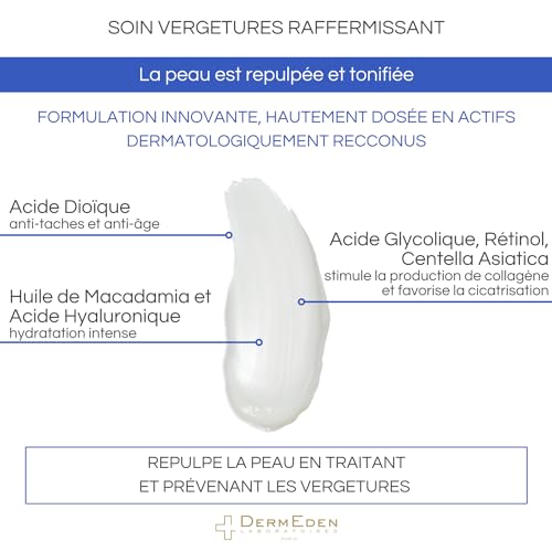 Soin Anti-Vergetures Raffermissant 200 ml - Réduit les Marques de Vergetures - Agit contre la Perte de Fermeté - Hydrata