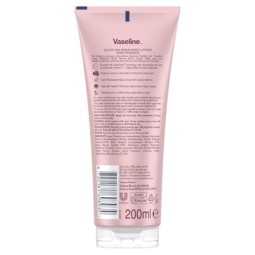Vaseline Crème Hydratante Avoine avec Antioxydants pour une Peau Douce, 2 × 200 ml