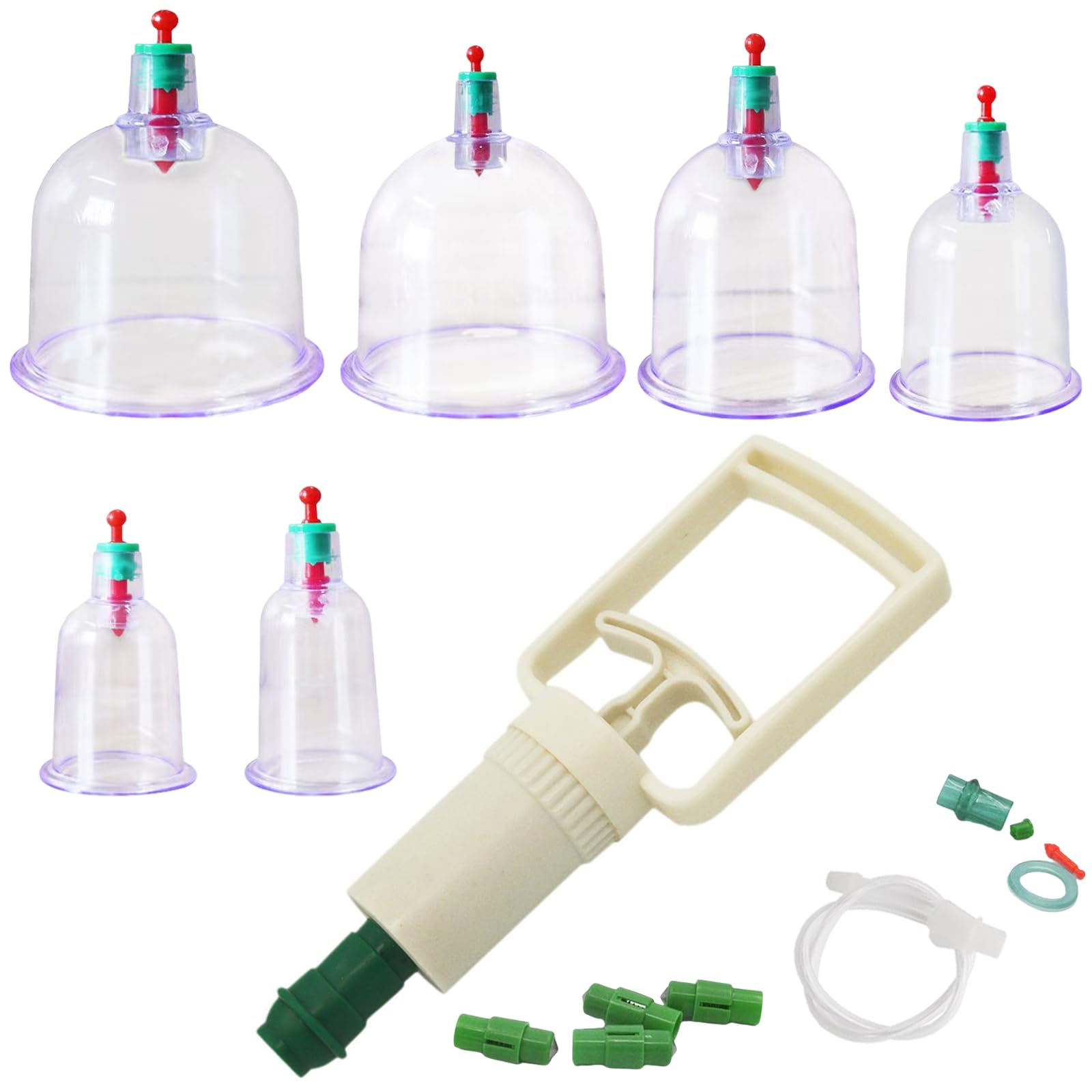 Itian Ensemble de 6 Cupping Ventouse Anti Fatigue - Kit de Massage Chinois pour Maison et Bureau