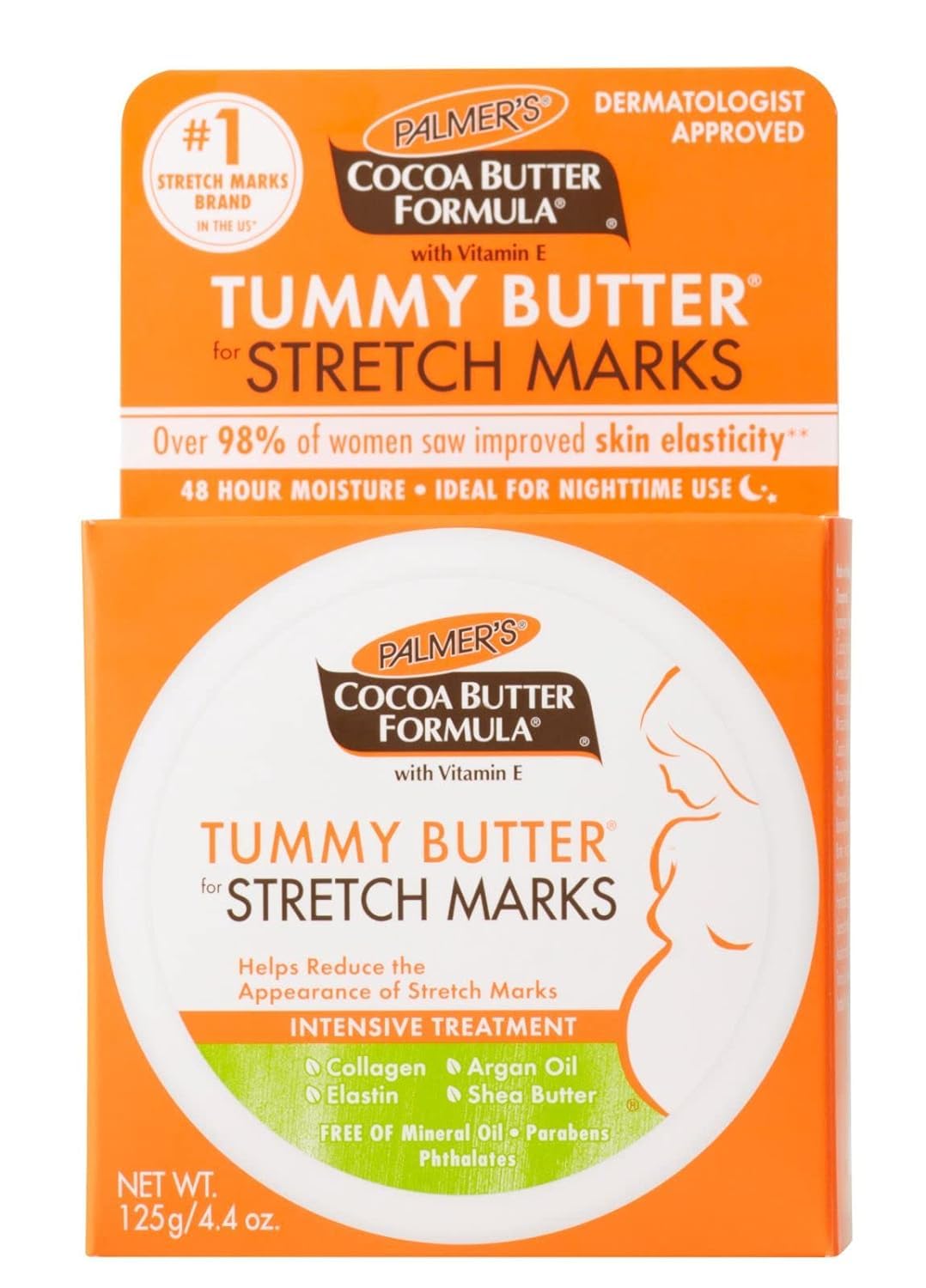 Palmers Beurre de Cacao Anti-Vergetures Soin Hydratant pour Femmes enceintes 125 g Certifié Amazon [Naturel & Hypoallerg